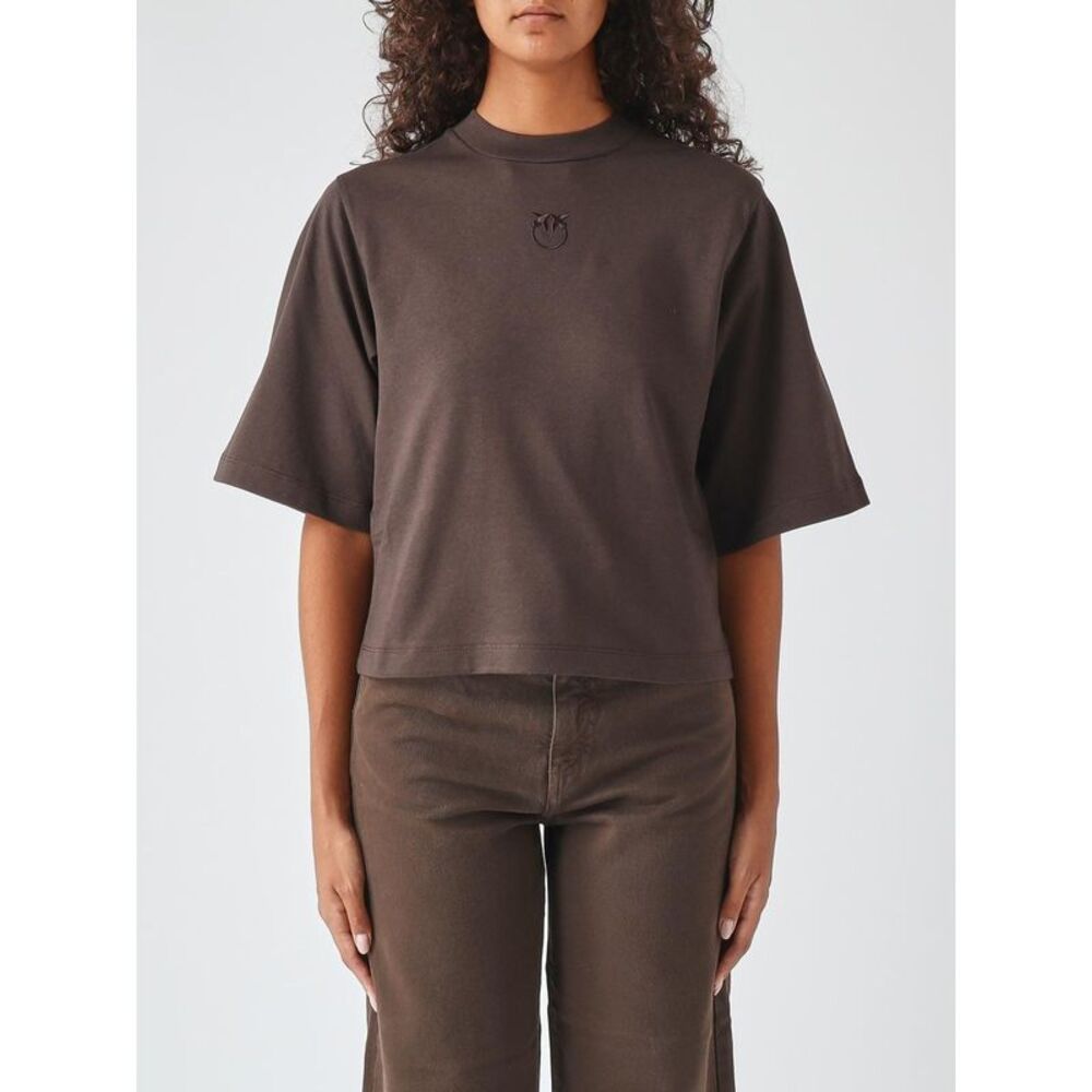 Pinko Women Pinko Cotton Short-Sleeve T-Shirt With Dropped Shoulders And Logo